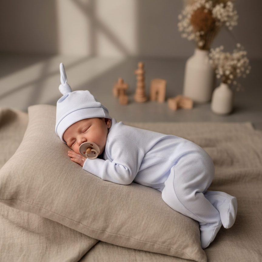 Kit Saída Maternidade – Recém-Nascido a 3 Meses | 2 Peças - Branco Puro