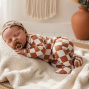 Kit Recém-Nascido – Calça com Pezinho + Body Kimono Unissex - Algodão Estapado | Plaid