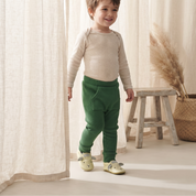 Calça Bolsão Canguru- Algodão Stretch | Verde Bandeira