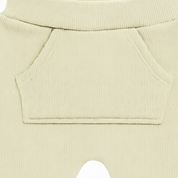 Calça Bebê e Infantil Bolsão Canguru Unissex – Canelado Premium Liso | Off White