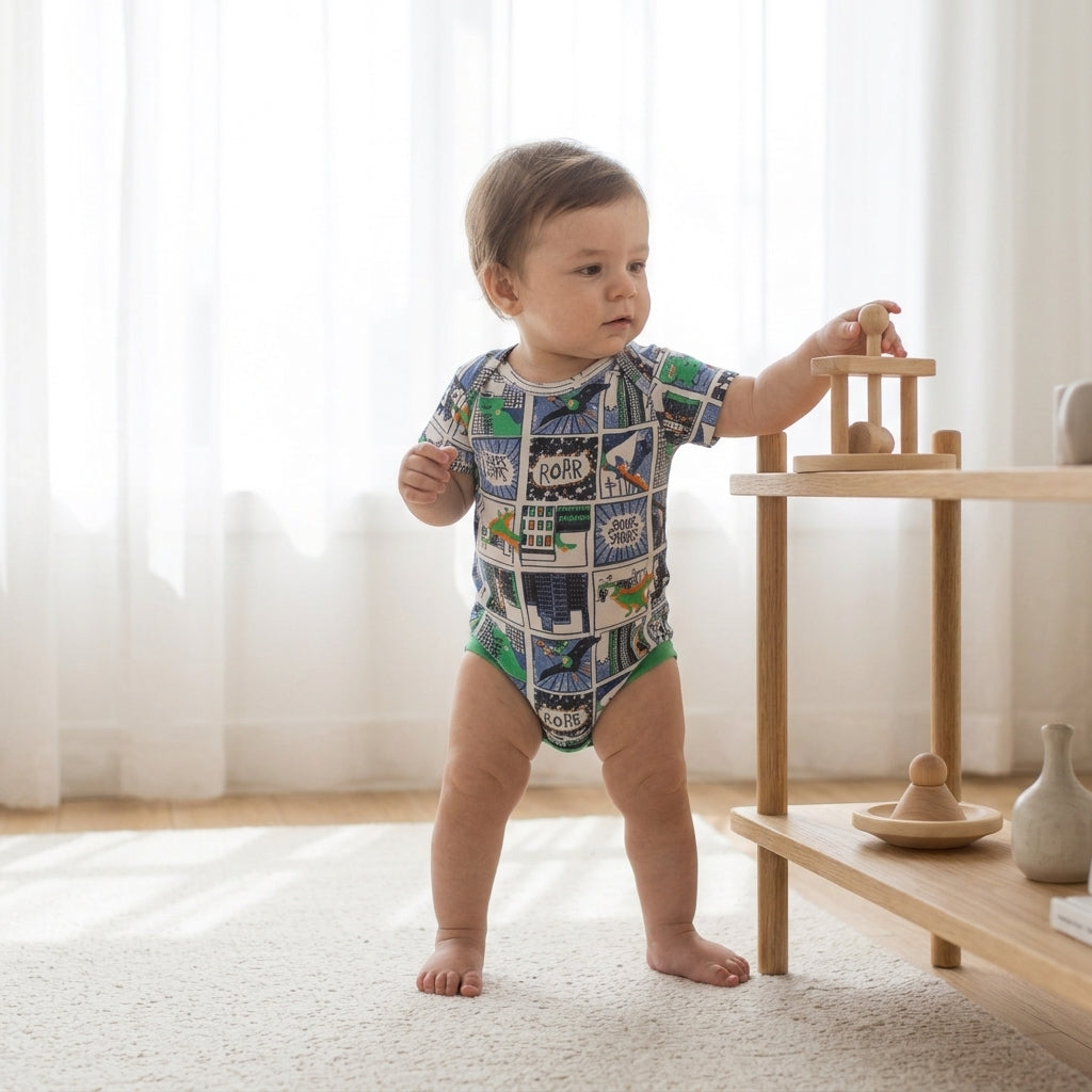 Body Manga Curta - Malha Algodão | Urban Dino
