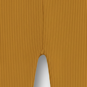 Calça Recém-Nascido com Pezinho Unissex – Algodão Canelado Premium Lisa | Mostarda