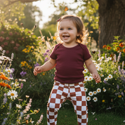 Body Bebê e Infantil Unissex Manga Curta – Tecido Algodão Stretch Liso | Merlot