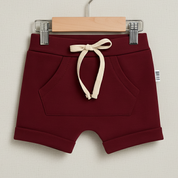 Bermuda Bolsão Canguru – Algodão Stretch | Merlot