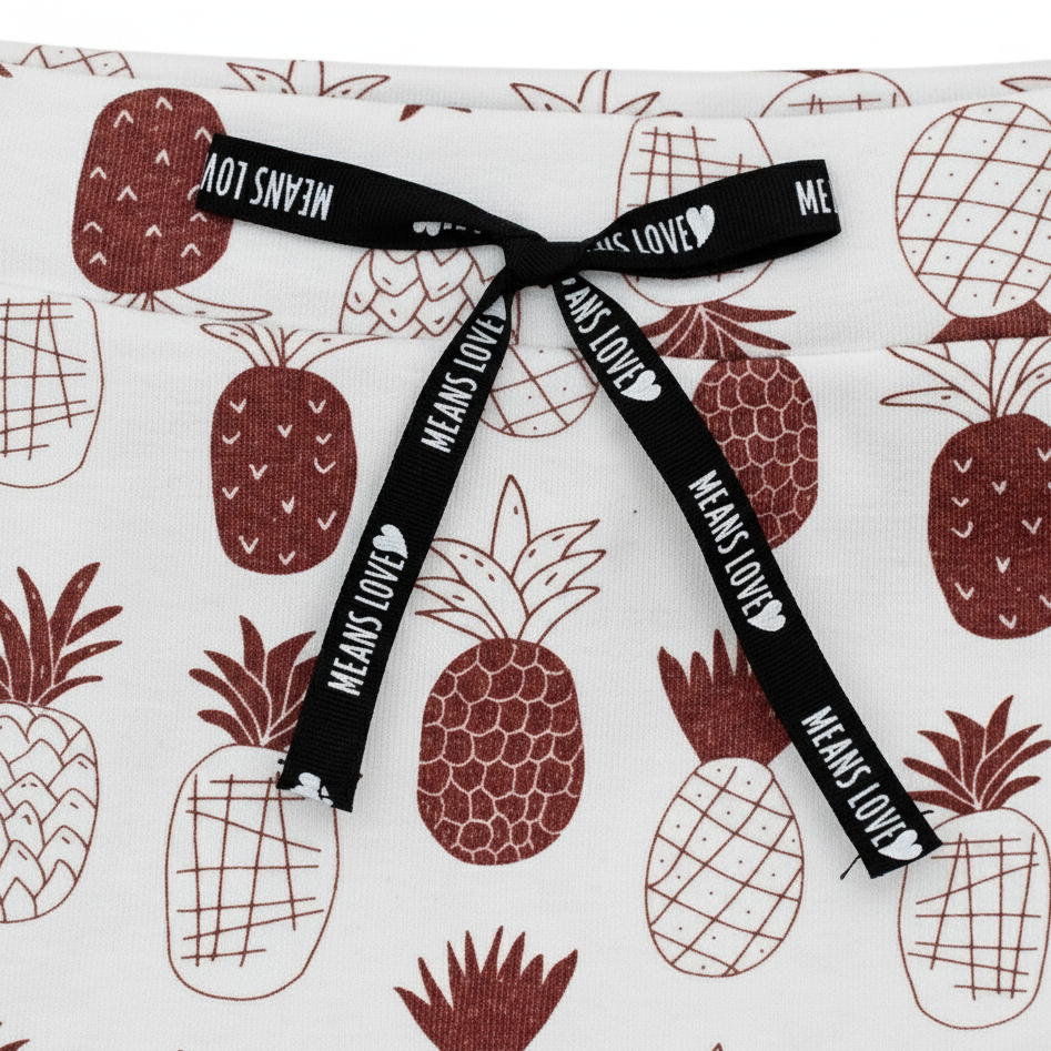 Bermuda Bebê/Infantil Menino – Algodão Premium Estampa Exclusiva | Abacaxi Boho