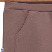 Calça Bebê e Infantil Unissex Com Bolso Canguru - Algodão Premium Liso | Caqui
