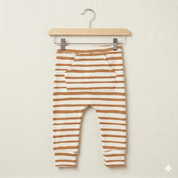 Calça Bolsão Canguru - Algodão Premium | Listras Amarelas