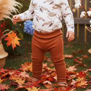 Legging Bebê e Infantil Menina – Canelado Algodão Premium Liso | Ferrugem