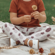 Legging Bebê e Infantil Menina – Algodão Premium Estampa Exclusiva | Abacaxi Boho