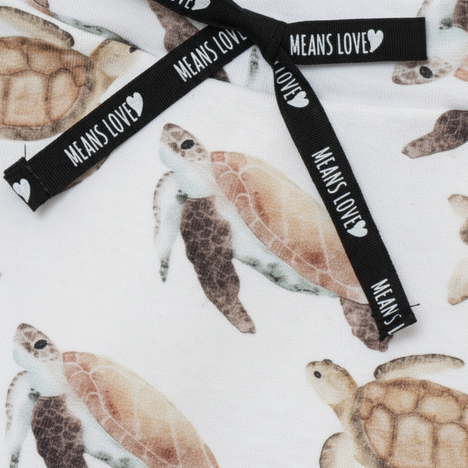 Bermuda Bebê/Infantil Menino – Algodão Premium Estampa Exclusiva | Tartarugas Aquareladas