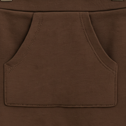 Calça Bebê e Infantil Unissex Com Bolso Canguru - Algodão Premium Liso | Marrom Clássico