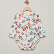 Kit: Body Kimono + Calça de Pezinho - Recém-Nascido à 3 Meses - Malha Algodão | Circo Vintage