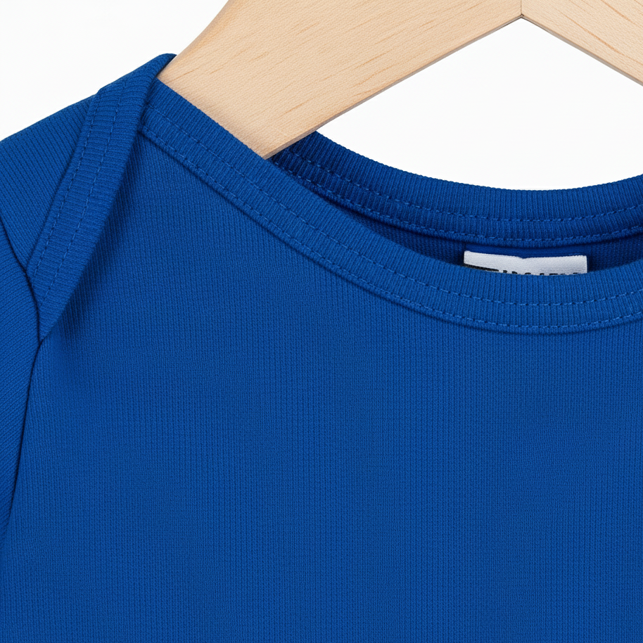 Body Bebê/Infantil Manga Curta Unissex - Algodão Stretch Liso | Azul Royal