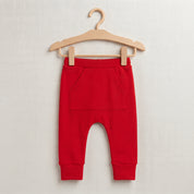 Calça Bolsão Canguru - Algodão Stretch | Vermelha