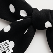 Par de Presilhas de Cabelo Infantil - Algodão Premium Estampa Exclusiva | Poá Clássico Preto