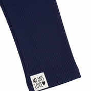 Legging Bebê e Infantil Menina – Canelado Algodão Premium Liso | Azul Marinho