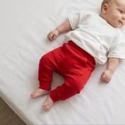 Calça Bolsão Canguru - Algodão Stretch | Vermelha
