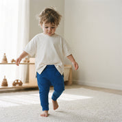 Calça Bolsão Canguru - Algodão Stretch | Azul Royal
