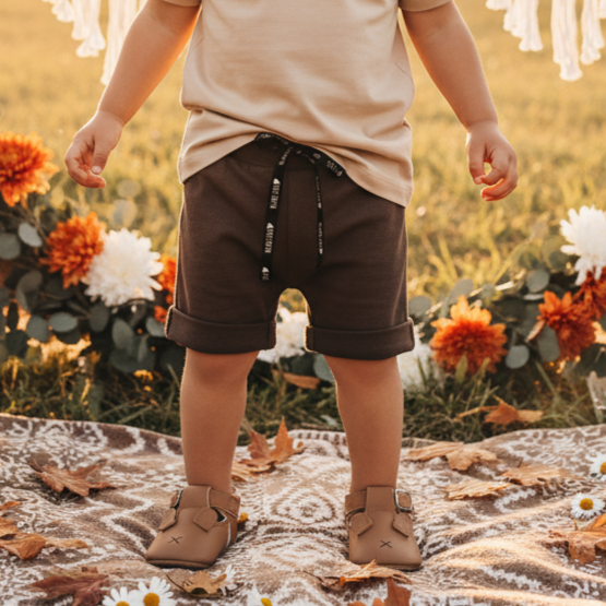 Infantil Menino – Algodão Premium Liso | Marrom Café