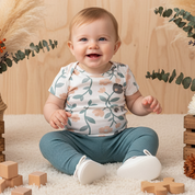 Legging Bebê e Infantil Menina – Canelado Algodão Premium Liso | Marinho Mescla