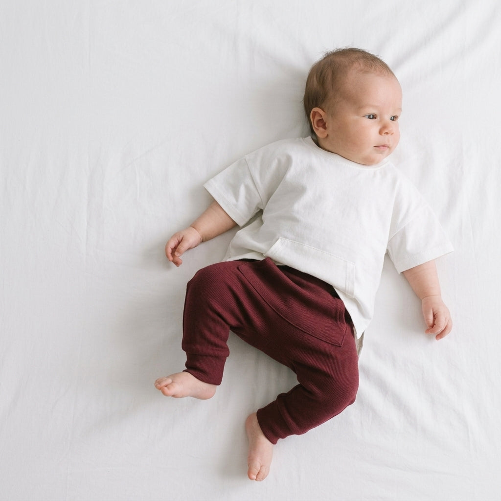 Calça Bolsão Canguru - Algodão Stretch | Merlot