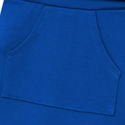 Calça Bebê/Infantil Unissex Com Bolso Canguru - Algodão Stretch Lisa | Azul Royal