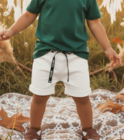 Bermuda Bebê/Infantil Menino – Malha Algodão Liso | Off White
