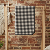 Cueiro/Mantinha Bebê Unissex - Dupla Face Forrado e Estampa Exclusiva | Checkered Preto