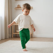 Calça Bolsão Canguru- Algodão Stretch | Verde Bandeira