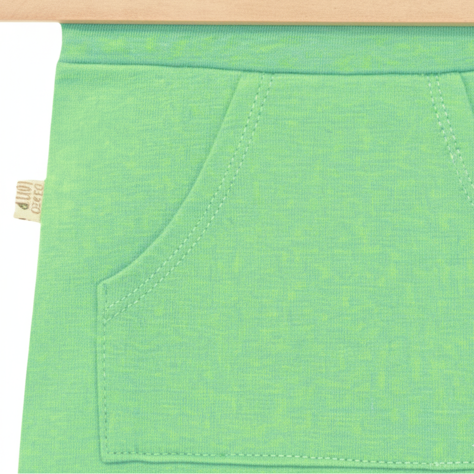 Calça Bebê/ Infantil Unissex Com Bolso Canguru - Malha Algodão Lisa | Menta