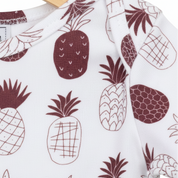 Body Bebê/Infantil Manga Curta Unissex - Algodão Premium Estampada Exclusiva | Abacaxi Boho