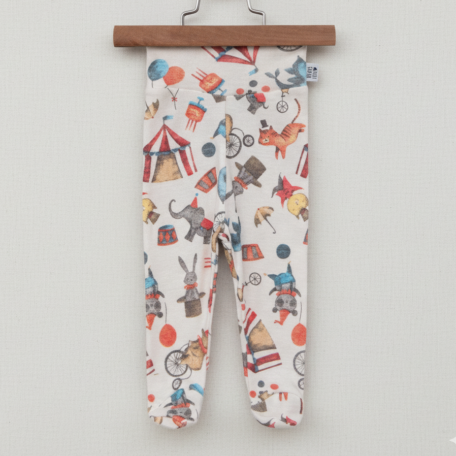 Kit: Body Kimono + Calça de Pezinho - Recém-Nascido à 3 Meses - Malha Algodão | Circo Vintage