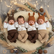 Kit 5 Peças Recém- Nascido à 3 Meses - Mini Enxoval Cápsula | Bem-Vindo, Filho