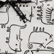 Bermuda Bebê e Infantil Menino – Malha Algodão Estampada | Gatinhos Minimalistas