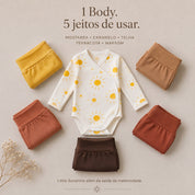 Saída Maternidade Recém-Nascido 4 Peças - Cotton Adapt | Little Sunshine