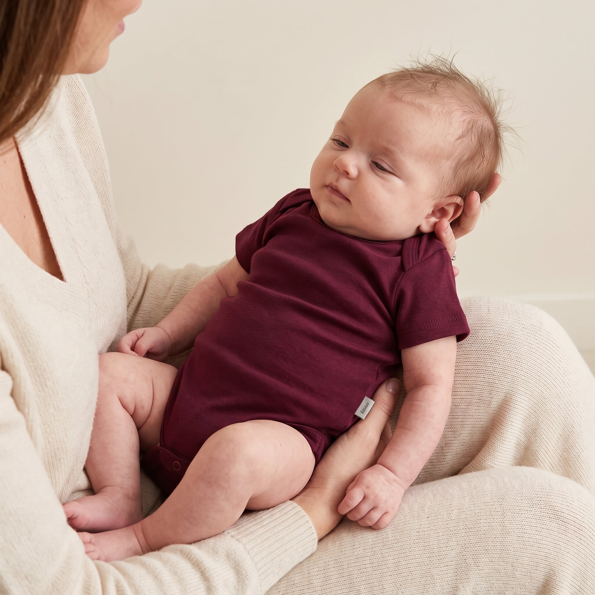 Body Manga Curta – Algodão Stretch | Merlot