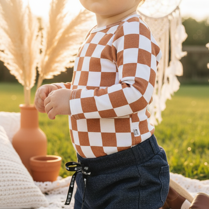 Infantil Manga Longa Unissex - Algodão Premium Estampa Exclusiva | Plaid