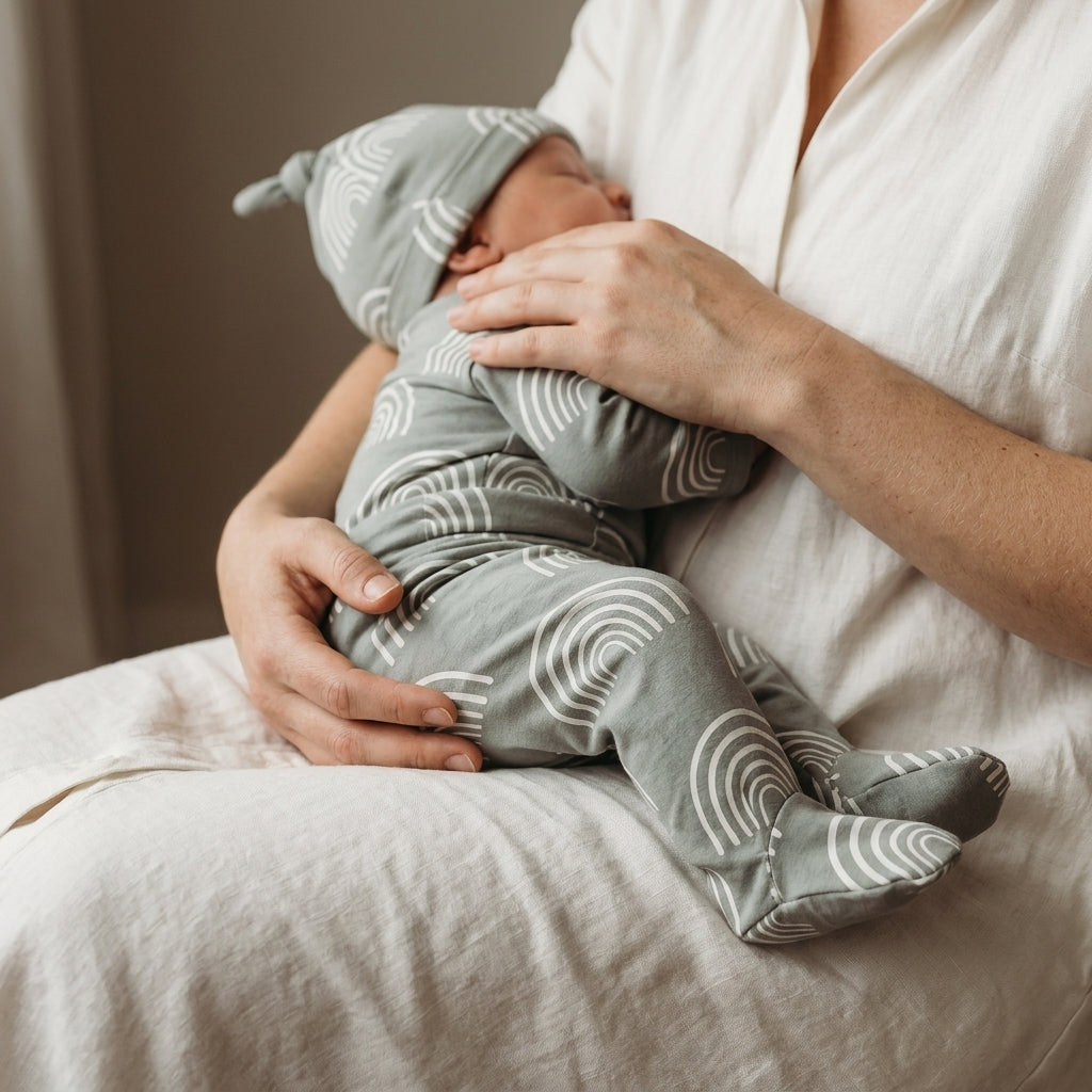 Calça Recém-Nascido à 3 meses com Pezinho – Cotton Adapt | Nordic Rainbow
