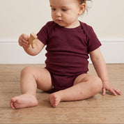 Body Manga Curta – Algodão Stretch | Merlot