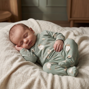 Kit Body Kimono + Calça com Pezinho Recém-Nascido a 3 Meses - Cotton Adapt | Gansinhos