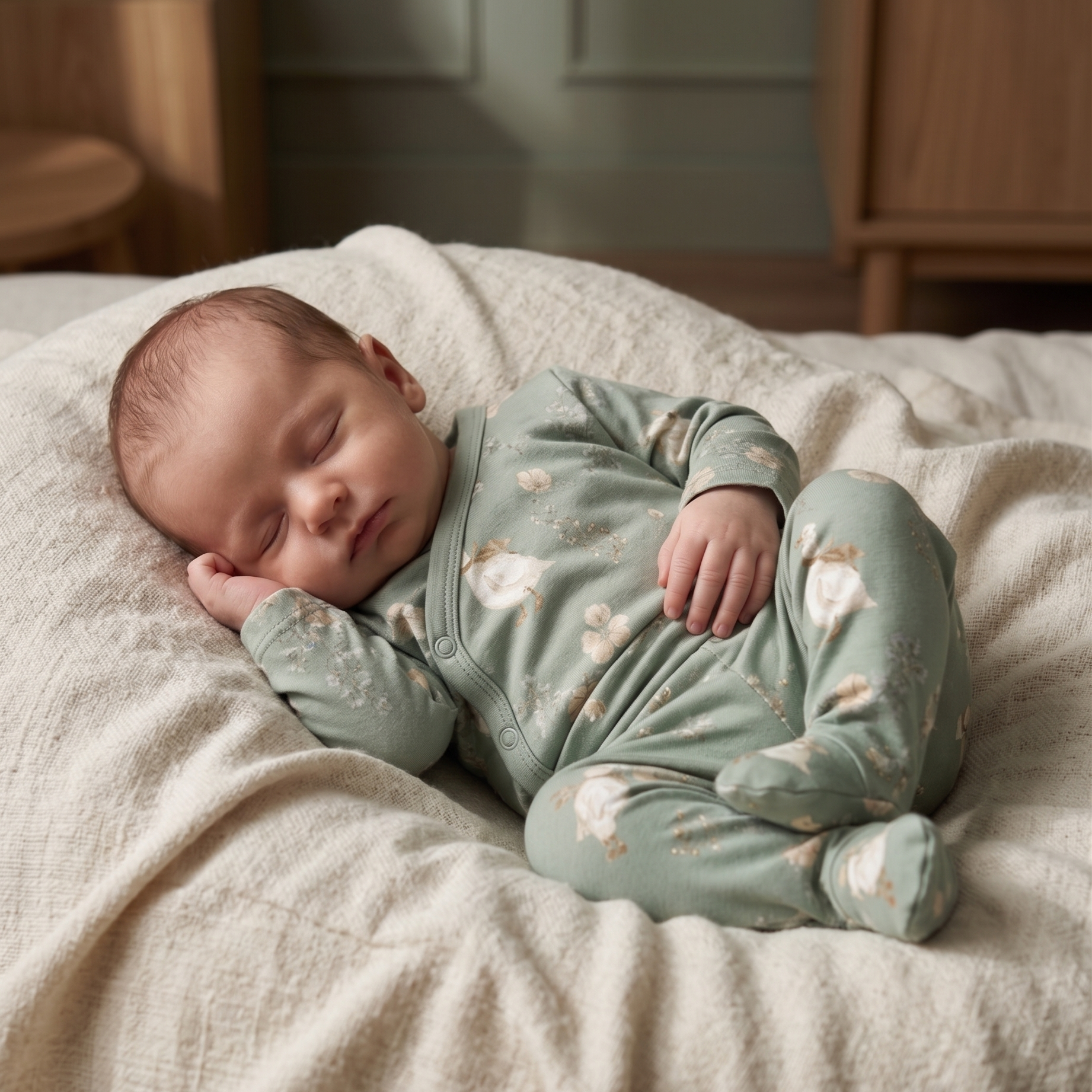 Kit Body Kimono + Calça com Pezinho Recém-Nascido a 3 Meses - Cotton Adapt | Gansinhos