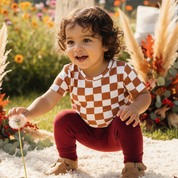 Camiseta Bebê/Infantil Manga Curta Unissex – Algodão Premium Estampa Exclusiva | Plaid