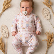 Kit: Body Kimono + Calça de Pezinho - Recém-Nascido à 3 Meses - Malha Algodão | Angela Doll