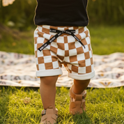 Bermuda Bebê/Infantil Menino – Algodão Premium Estampa Exclusiva | Plaid