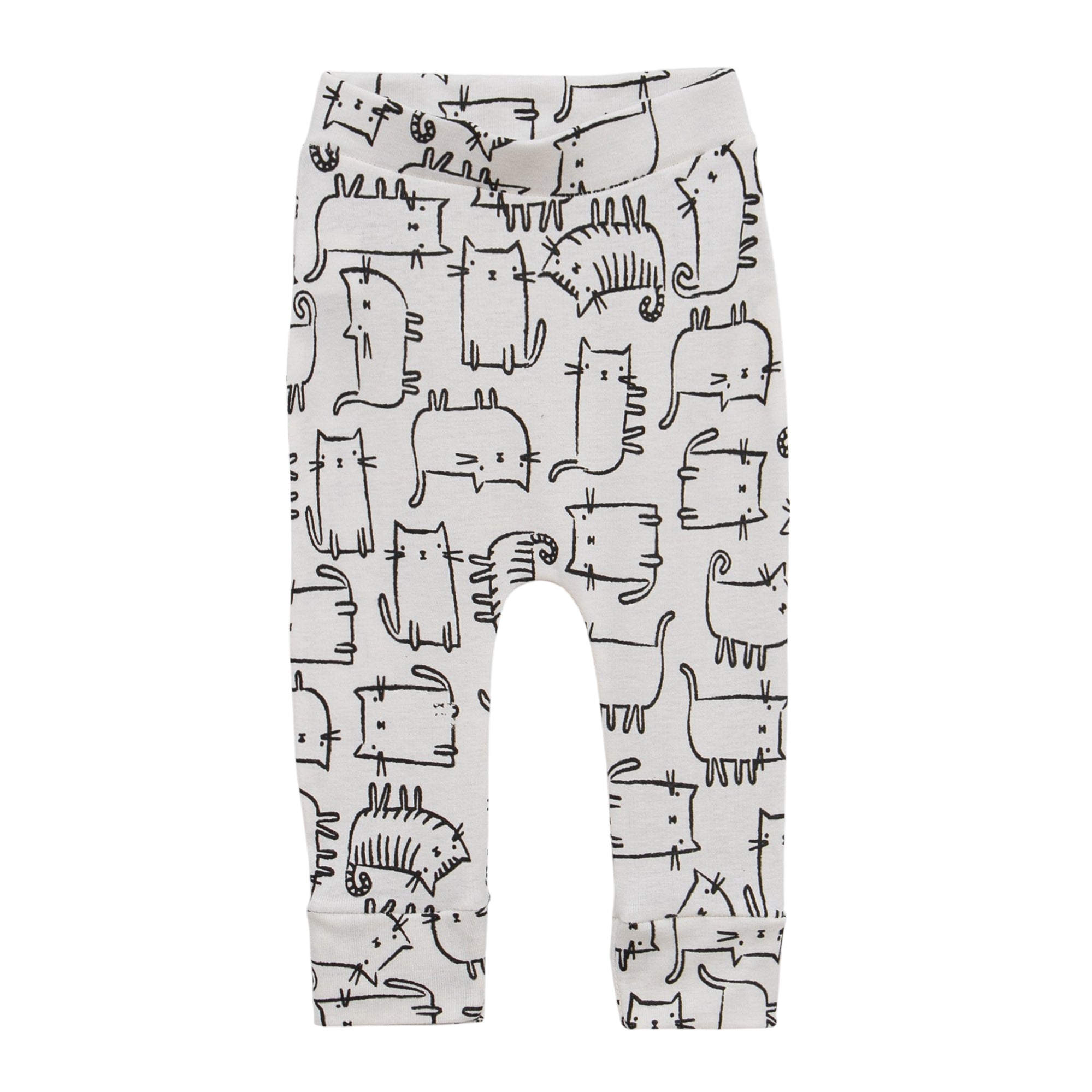 Calça Bebê/Infantil Unissex [Malha Algodão - Estampada] - Gatos