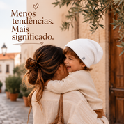 Touca Beanie Dobrável - Algodão Canelado | Branco Puro