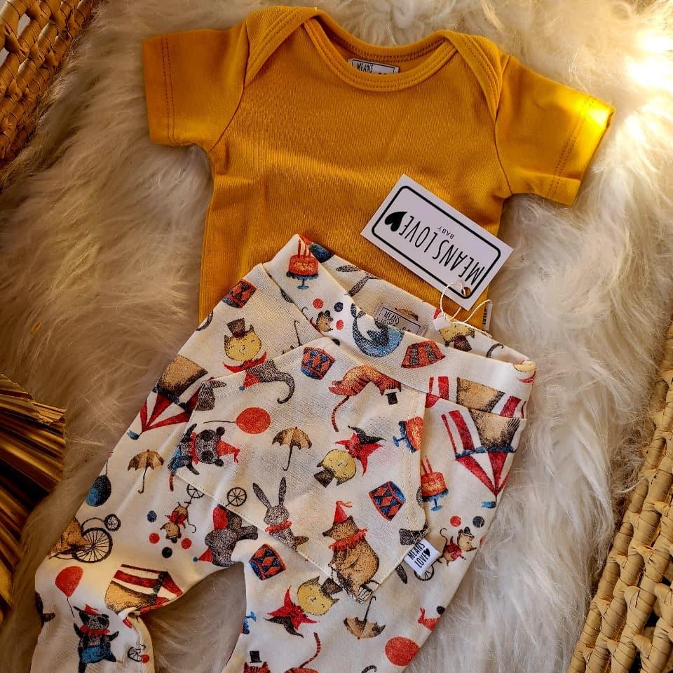 Calça Bebê/Infantil Com Bolsão Unissex [Malha Algodão - Estampada] - Circus