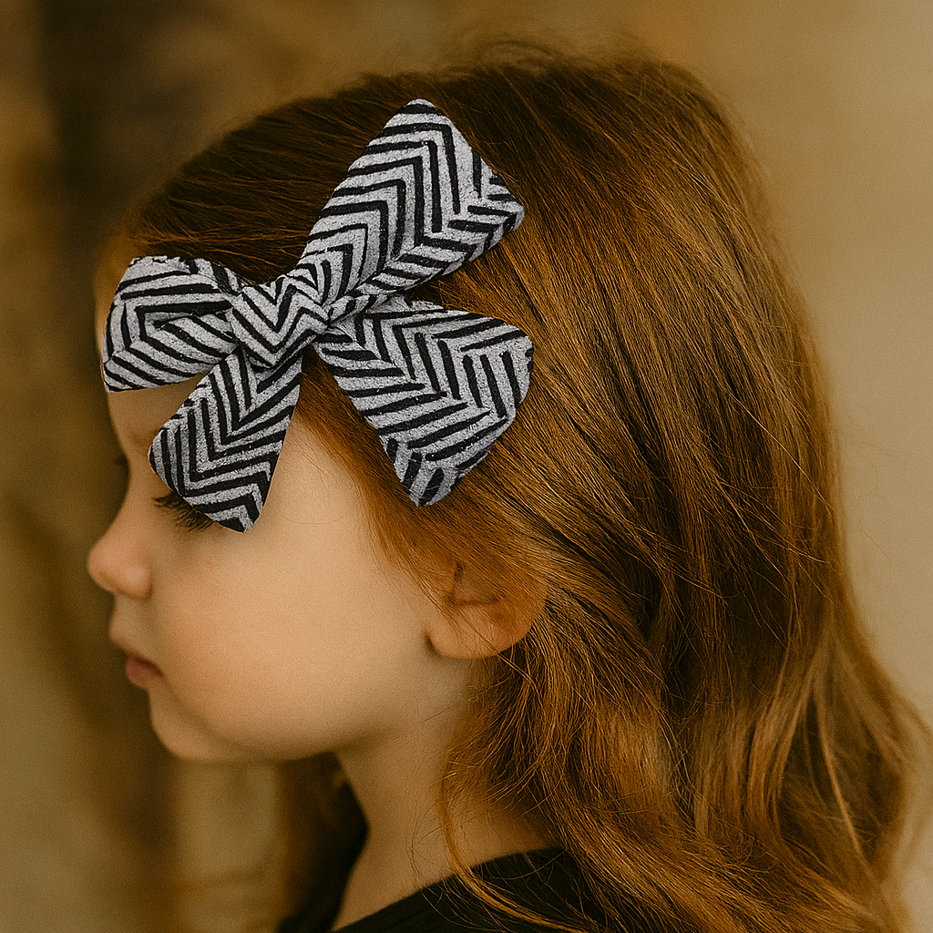 Presilha de Cabelo Infantil - Algodão Premium Estampa Exclusiva | Geométrica Minimalista