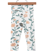 Legging Bebê/Infantil Menina – Cotton Premium Estampa Exclusiva  | Floral Vintage Tons de Azul|