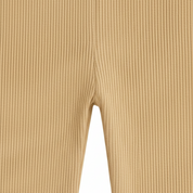 Legging Bebê e Infantil Menina – Canelado Algodão Premium Liso Areia